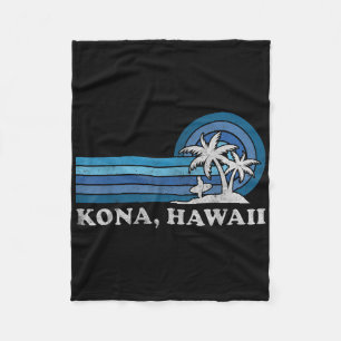 Kona Hawaï Strand Ouderwetse Gezinszomer Vakantie Fleece Deken
