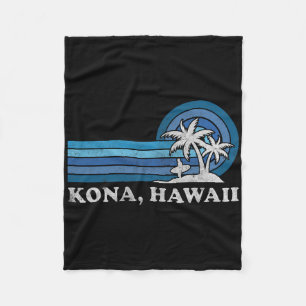 Kona Hawaï strand vintage familie zomer vakantie Fleece Deken