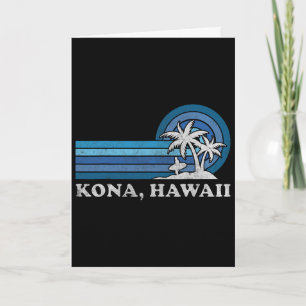 Kona Hawaï strand vintage familie zomer vakantie Kaart