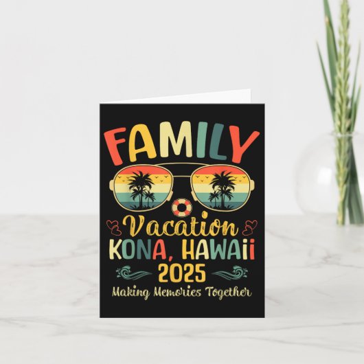 Kona Hawaii Beach Familie Zomervakantie 2025 Kaart (Voorkant)