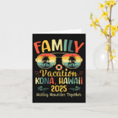 Kona Hawaii Beach Familie Zomervakantie 2025 Kaart (Gele Bloem)