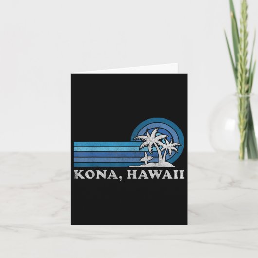 Kona Hawaii Beach  Familie Zomervakantie Kaart (Voorkant)