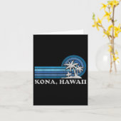 Kona Hawaii Beach  Familie Zomervakantie Kaart (Gele Bloem)