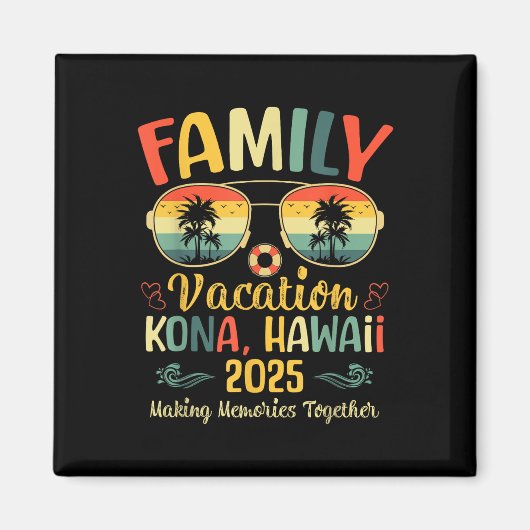 Kona Hawaii Beach Family Summer Vacation 2025  Magneet (Voorkant)