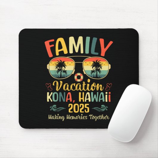 Kona Hawaii Beach Family Summer Vacation 2025  Muismat (Met muis)