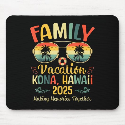 Kona Hawaii Beach Family Summer Vacation 2025  Muismat (Voorkant)