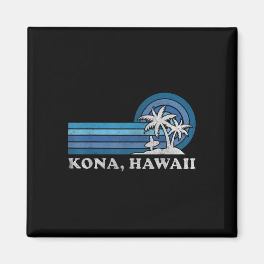 Kona Hawaii Beach Vintage Family Summer Vacation  Magneet (Voorkant)