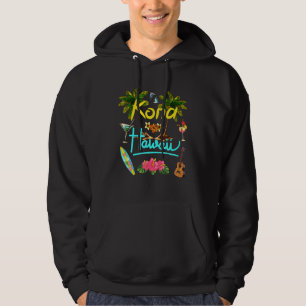 Kona Hawaii Beach Zomer Palm Surf Zonneset Palm TR Hoodie