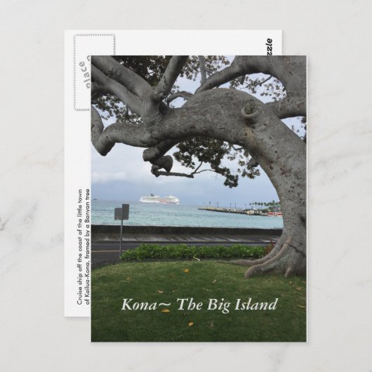 Kona Hawaii "Het grote eiland" Briefkaart (Voorkant / Achterkant)