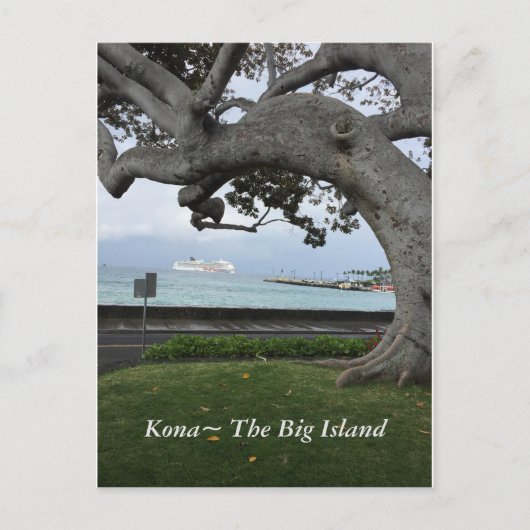 Kona Hawaii "Het grote eiland" Briefkaart (Voorkant)