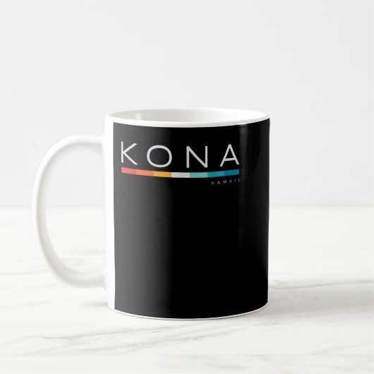 Kona Hawaii HI Retro Design Koffiemok (Links)