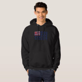 Kona Hawaii Saltwater Fishing The Aloha State Flag Hoodie (Voorkant volledig)