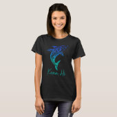 Kona Hawaii Shark Diving Vist Surfen Surfer Ha T-shirt (Voorkant volledig)