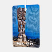 Kona, Hawaii, vierkant met twee zijden, keramisch Metalen Ornament (Voorkant links)