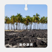 Kona, Hawaii, vierkant met twee zijden, keramisch Metalen Ornament (Achterkant)