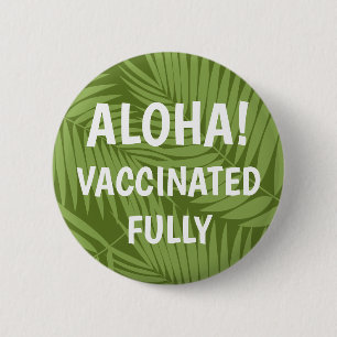 Kona Palms Hawaiian Leaf Aloha gevaccineerde Butto Ronde Button 5,7 Cm
