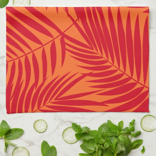 Kona Palms Hawaiian Leaf Theedoek (Gevouwen)