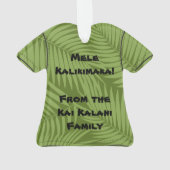 Kona Palms Hawaiian Leaf Tropical Aloha Shirt Ornament (achterkant)