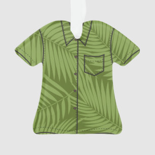 Kona Palms Hawaiian Leaf Tropical Aloha Shirt Ornament