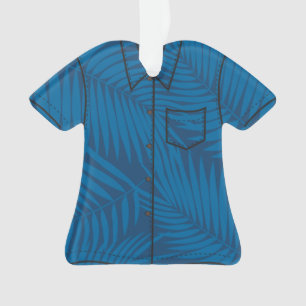 Kona Palms Hawaiian Leaf Tropical Aloha Shirt Ornament