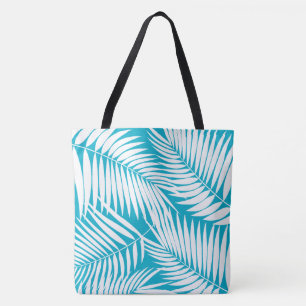 Kona Palms Hawaiian Leaf Tropical Beach Tote Bag