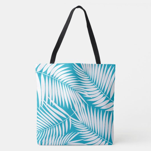 Kona Palms Hawaiian Leaf Tropical Beach Tote Bag (Voorkant)