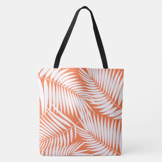 Kona Palms Hawaiian Leaf Tropical Beach Tote Bag (Voorkant)