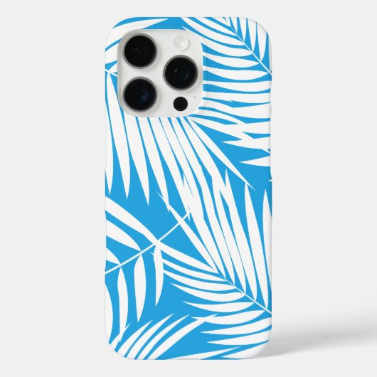 Kona Palms Hawaiian Leaf Tropical Blue Case-Mate iPhone Case (Achterkant)