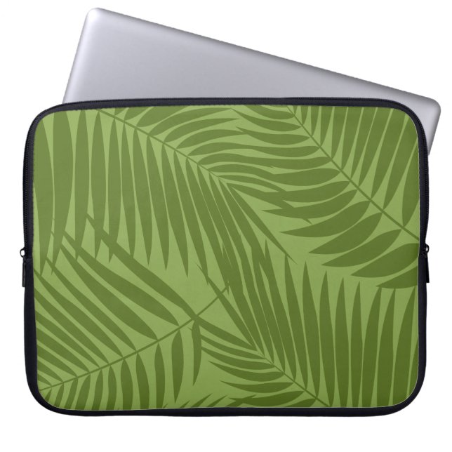 Kona Palms Hawaiian Leaf Tropical Laptop Sleeve (Voorkant)