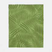 Kona Palms Hawaiian Leaf Tropical - Olive Fleece Deken (Voorkant)