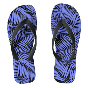 Kona Palms Hawaiian Leaf Tropical - Periwinkle Teenslippers