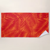 Kona Palms Hawaiian Leaf Tropical - Red Strandlaken (Voorkant)
