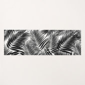 Kona Palms Hawaiian Leaf Tropical - Zwart Yogamat (Voorkant (horizontaal))