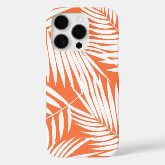 Kona Palms Hawaiian Leaf Tropisch Sinaasappel Case-Mate iPhone Case (Achterkant)