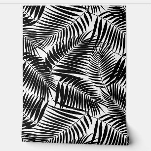 Kona Palms Hawaiian Tropical Leaf - Zwart Behang