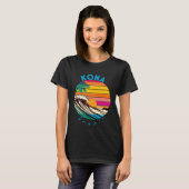 Kona Retro 1980s stijl Hawaii strand T-shirt (Voorkant volledig)