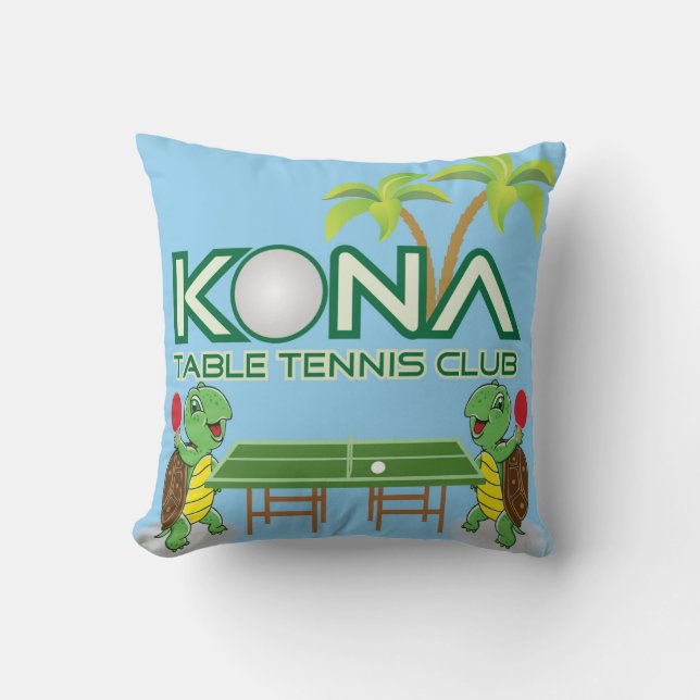 Kona Table Tennis Club Kussen (Voorkant)