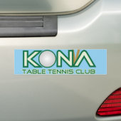Kona Table Tennis Club Logo Bumpersticker (Op auto)