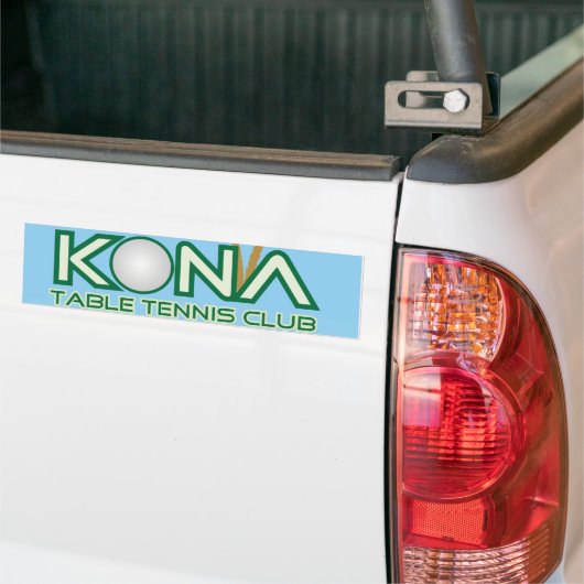 Kona Table Tennis Club Logo Bumpersticker (Op Truck)