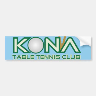 Kona Table Tennis Club Logo Bumpersticker