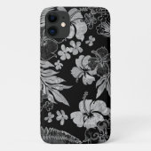 Kona Times Black Hibiscus Hawaiian Engineering Case-Mate iPhone Case (Achterkant)