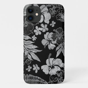 Kona Times Black Hibiscus Hawaiian Engineering Case-Mate iPhone Case