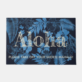 Kona Times Hibiscus Hawaiian Aloha Navy Deurmat
