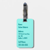 Kona Times Hibiscus Hawaiian Bagagelabels (Achterkant verticaal)