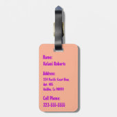 Kona Times Hibiscus Hawaiian Bagagelabels (Achterkant verticaal)