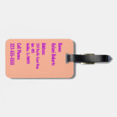 Kona Times Hibiscus Hawaiian Bagagelabels (Achterkant horizontaal)