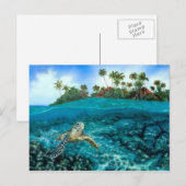 Kona Village Turtle Briefkaart (Voorkant / Achterkant)