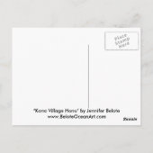 Kona Village Turtle Briefkaart (Achterkant)