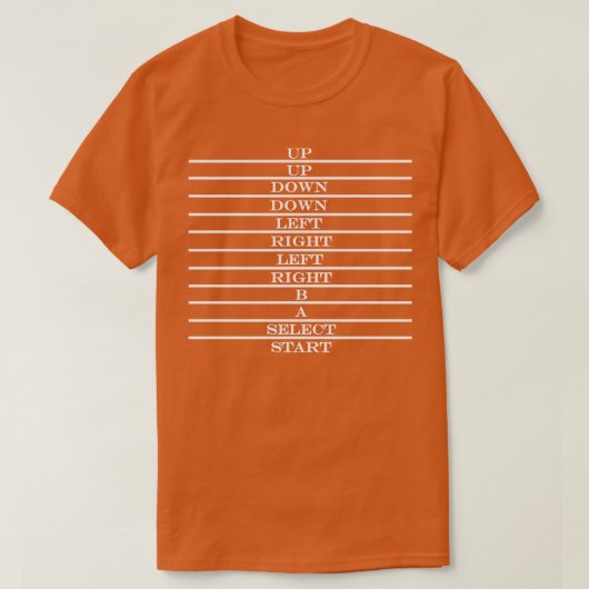 Konami Code Contra Videogame T-shirt (Design voorkant)