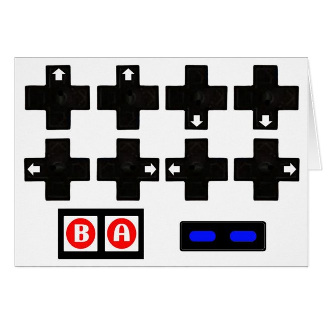 Konami Contra-code (Voorkant Horizontaal)